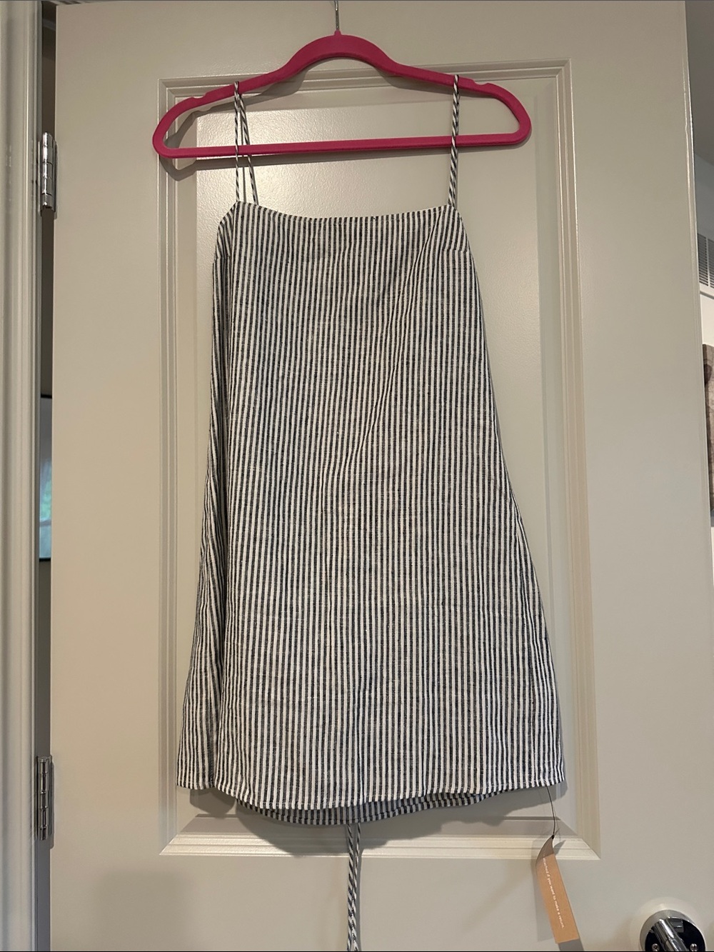 Reformation Striped Black and White Spaghetti Strap dress